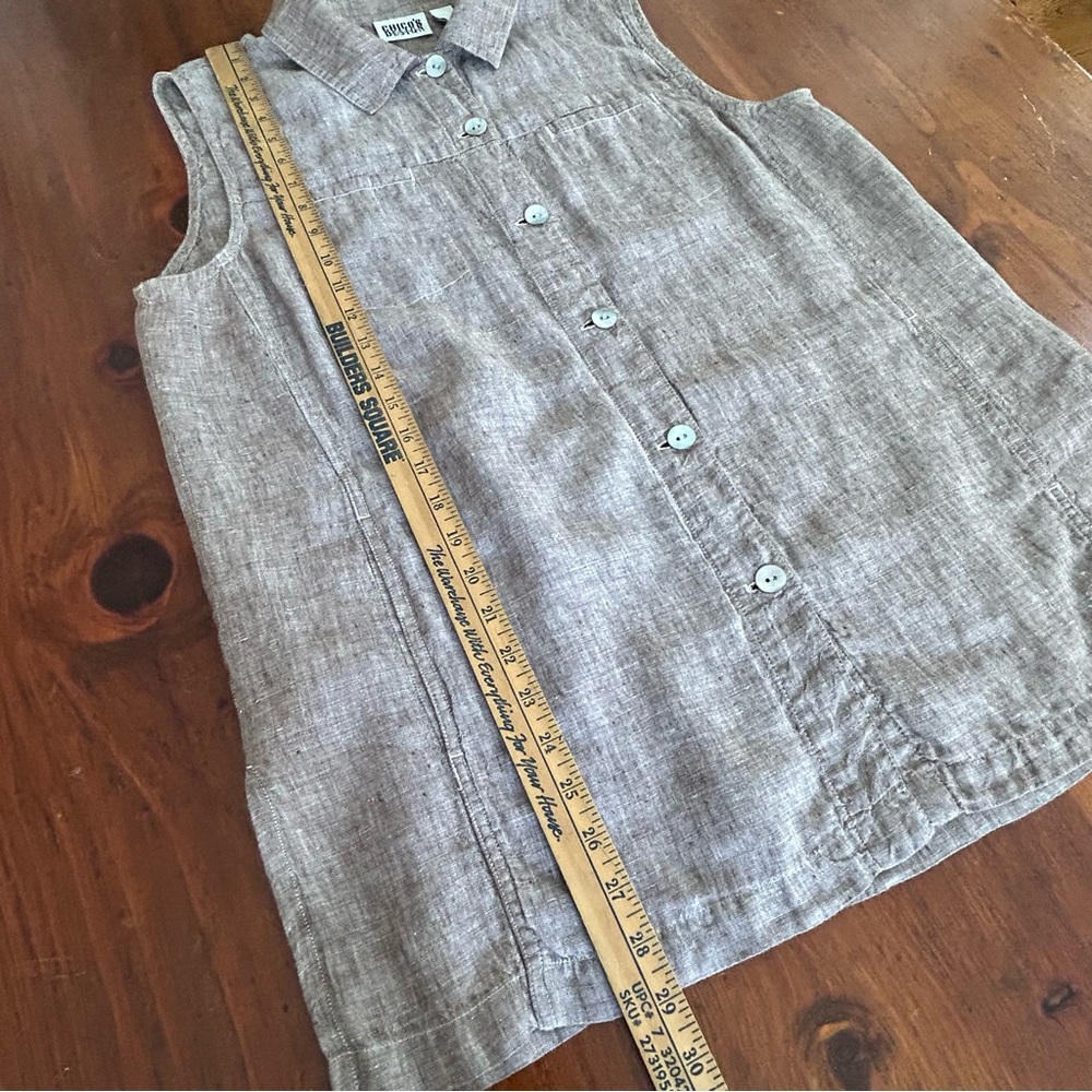 CHICO'S Linen Button TOP Shirt & PANTS Crop 3 XL 16 Beach Lagenlook Set Outfit - Picture 9 of 16